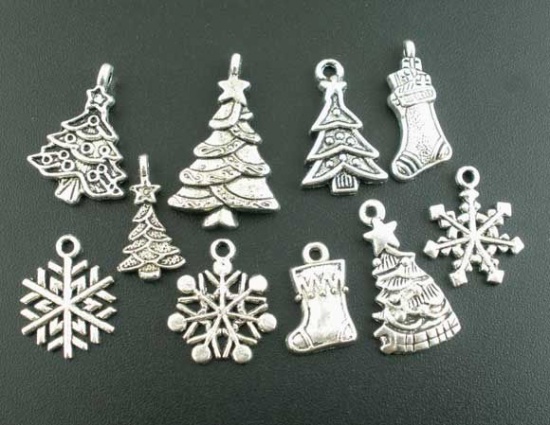 Picture of Mixed ChristmasThemed Charms Pendants Findings