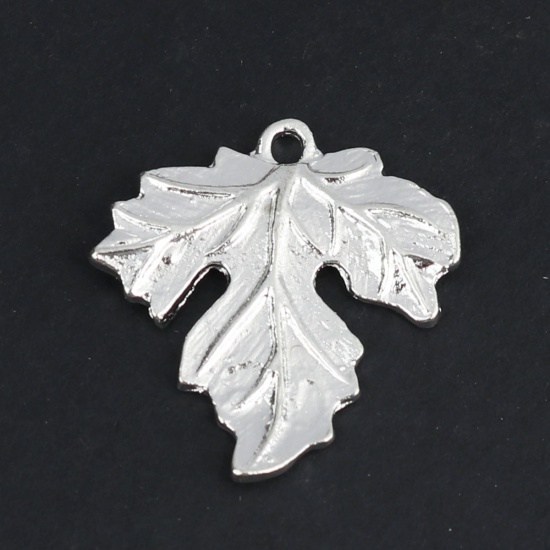 Picture of Zinc Based Alloy Charms Maple Leaf Gold Plated 24mm x 23mm, 20 PCs