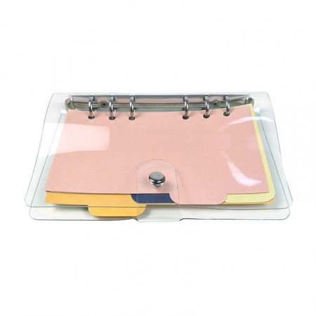 Loose Leaf Binder Notebook Cover Transparent Clear 15cm x 10.5cm, 1 Piece