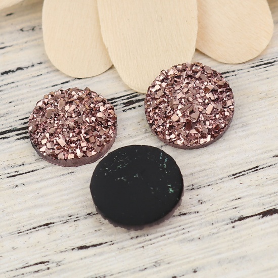 Picture of Resin Druzy/ Drusy Dome Seals Cabochon Round