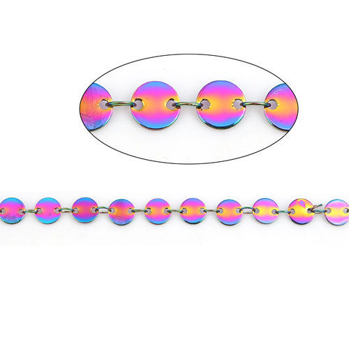 Immagine di Rame Catena di Altri Stili Accessori Multicolore Tondo 6mm, 1 M