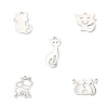 Picture of Stainless Steel Pet Silhouette Pendants Cat Animal