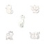 Imagen de 304 Acero Inoxidable Silueta Animal Colgantes Gato Tono de Plata 33mm x 12mm, 1 Unidad