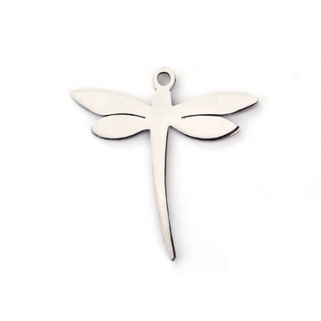 Stainless Steel Pet Silhouette Pendants Dragonfly Animal