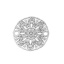 Bild von Messing Filigran Stempel Verzierung Verbinder Blumen Silberfarbe 19mm D., 10 Stück