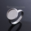 Picture of Stainless Steel Rings Round Cabochon Settings  