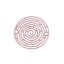 Immagine di Ottone Filigree Stamping Connettore Tondo Rosa Pesca Spirale 18mm Dia., 10 Pz