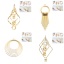 Immagine di Ottone Ciondoli Foglia 18K Vero Oro Placcato 83mmx 40mm, 2 Pz