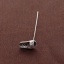 Picture of Zinc Based Alloy Ball Head Pins Antique Silver Color Shoes 5.8cm(2 2/8") long, 0.7mm (21 gauge), 20 PCs