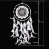 Image de Pendentifs d'Embellissement Attrapeur de Rêves Blanc Plumes 60cm x 20cm, 1 Pièce
