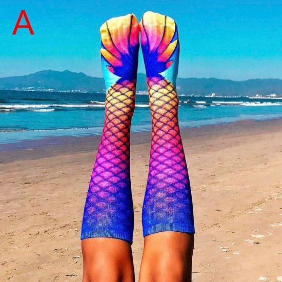 Immagine di Women's Stockings Mermaid Fish Scale Multicolor