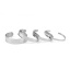 Immagine di 304 Acciaio Inossidabile Blank Aprire Braccialetti Tono Argento 17.5cm Lunghezza, 1 Pz