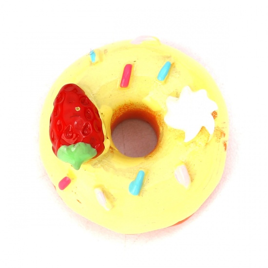 Picture of Resin Embellishments Donut Ginger Bowknot Pattern 25mm(1") x 17mm( 5/8"), 10 PCs