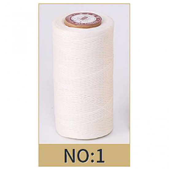 Immagine di Golden Brown - 50M 150D 0.8MM Leather Waxed Thread Cord for DIY Handicraft Tool Hand Stitching Thread Flat Waxed Sewing Line，2 Rolls