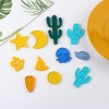 Picture of Acrylic Charms Triangle Yellow 25mm x 14mm, 20 PCs