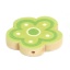 Picture of Natural Wood Spacer Beads Flower Green About 30mm x 29mm, Hole: Approx 2mm, 10 PCs