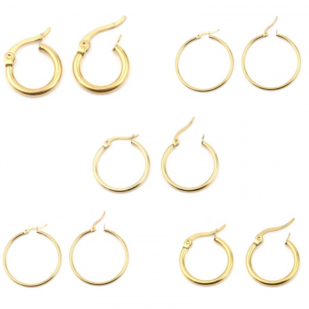 Edelstahl Creolen Kreis Ring