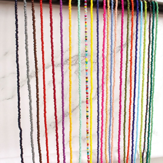 Imagen de Bohemia Collar de Cuentas De color crema Artificial 38cm longitud, 1 Unidad