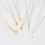 Picture of Birth Month Flower Necklace Gold Plated January Snowdrop Flower 44cm(17 3/8") long, 1 Piece