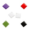 Immagine di Ottone Sequins Smaltati Charms Rombo Non placcato Rosso Smalto 24mm x 24mm , 5 Pz
