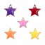 Immagine di Ottone Sequins Smaltati Charms Stella a Cinque Punte Colore Originale Rosa Smalto 12mm x 11mm , 10 Pz
