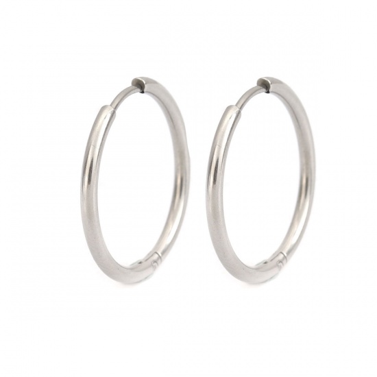 Picture of Stainless Steel Hoop Earrings Round