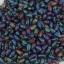 Imagen de (Japón Importación) Vidrio Gota de Cuentas de Semillas de Flecos Azul Violeta Metálico Escarchado 5.5mm x 3mm, 0.8mm, 10 Gramos 14