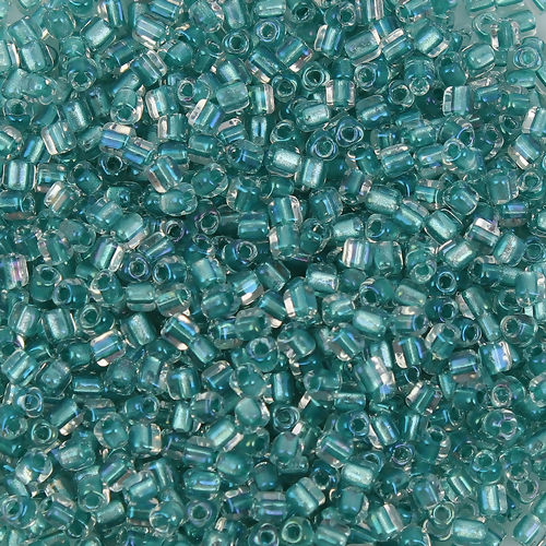 Picture of (Japan Import) Glass Triangle Seed Beads Pale Lilac Transparent Inside Color About 2.4mm x 2.3mm, Hole: Approx 0.6mm, 10 Grams (Approx 52 PCs/Gram)