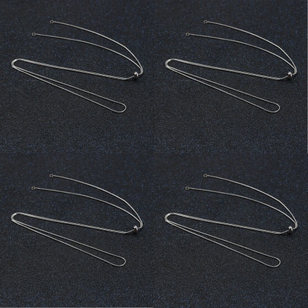 304 Stainless Steel Box Chain Adjustable Slider/ Slide Necklace Silver Tone 80cm(31 4/8") long, Chain Size: 1.2x1.2mm, 1 Piece