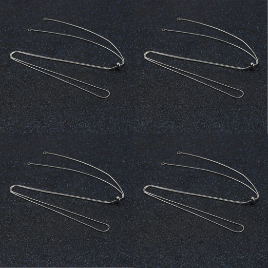 Image de Colliers en 304 Acier Inoxydable Argent Mat 80cm Long, Taille de chaîne: 1.2mm x 1.2mm, 1 Pièce