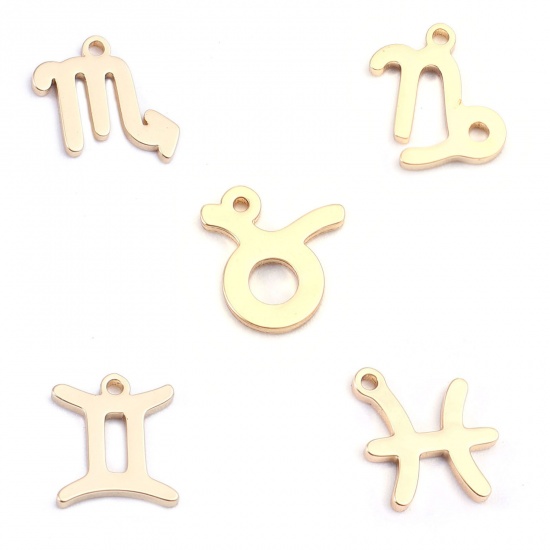 Picture of Stainless Steel Charms Taurus Sign Of Zodiac Constellations