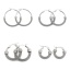 Image de Boucles d'Oreilles Créole Anneau en 304 Acier Inoydable Rond     