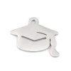 Image de Breloques en 304 Acier Inoxydable Bijoux d'Ecole Chapeau Docteur Argent Mat 20mm x 17mm , 1 Pièce