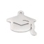 Imagen de 304 Acero Inoxidable Joyería de la Universidad Colgantes Charms Sombrero Doctoral Tono de Plata 20mm x 17mm, 1 Unidad