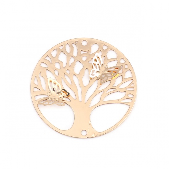 Picture of Brass Filigree Stamping Connectors Round Tree                                                                                                                                                                                                                 