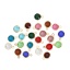 Immagine di 304 Acciaio Inossidabile & Vetro Charms Tondo Oro Placcato A Random Sfaccettato 12mm x 9mm, 10 Pz