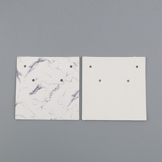Image de Présentoir de Bijoux Papier Carré Gris Texture, 59mm x 59mm, 50 Pcs