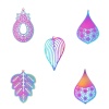 Image de Pendentifs en Acier Inoydable Estampe en Filigrane Feuille 