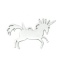 Immagine di 201 Acciaio Inossidabile Beniamino Contorno Ciondoli Cavallo Tono Argento 33mm x 25mm, 3 Pz
