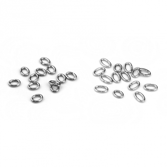Picture of Stainless Steel Opened Jump Rings Findings Oval 