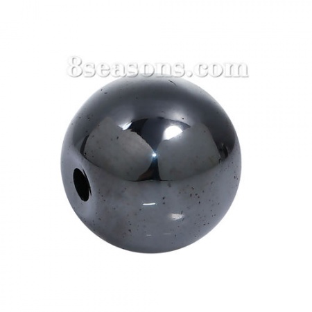 Edelstahl Zwischenperlen Spacer Perlen Rund Metallgrau ca. 8mm D., Loch:ca. 1.6mm, 1 Stück