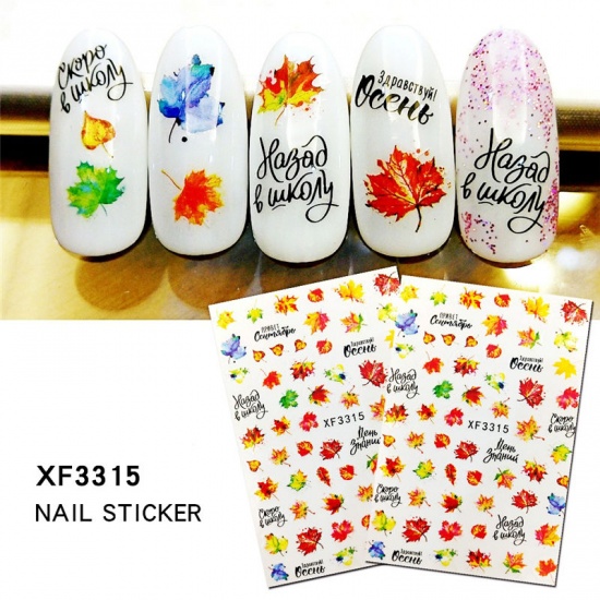 Picture of Paper Nail Art Stickers Decoration Daisy Flower Multicolor 2 Sheets