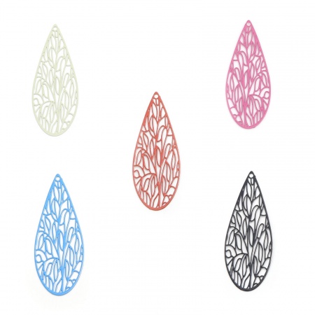 Brass Pendants Dragonfly Animal Wing Filigree Stamping