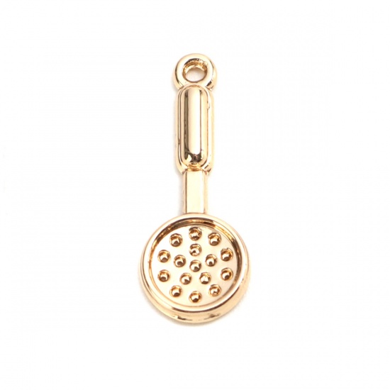 Picture of Zinc Based Alloy Charms Spatula Gold Plated 18mm x 6mm, 10 PCs