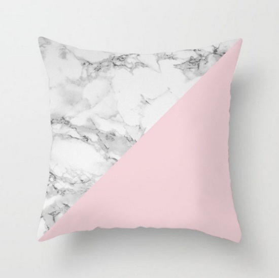 Picture of Simple Peach Skin Fabric Square Pillowcase Home Textile