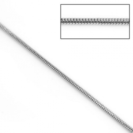 Ottone Catena di Serpente Accessori Tono Argento 1.2mm, 5 M                                                                                                                                                                                                   