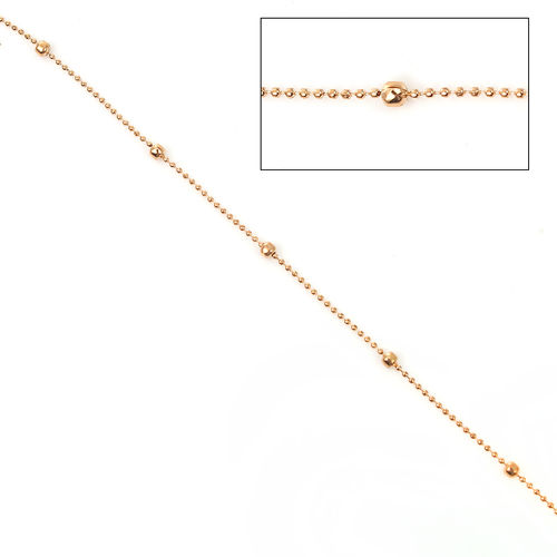 Picture of Iron Based Alloy Ball Chain Findings Gold Plated 1.2mm, 5 M