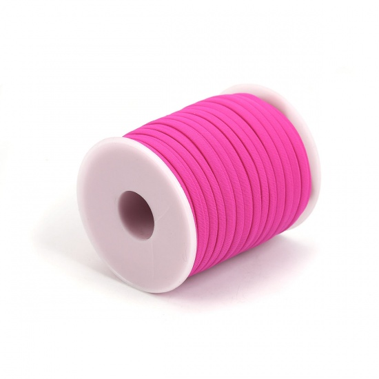 Picture of Acrylic Jewelry Cord Rope Fuchsia 6mm( 2/8"), 1 Roll (Approx 20 M/Roll)
