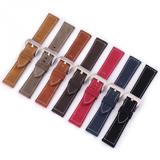 Picture of Real Leather Watch Bands For Watch Face Black Frosted 12cm wide, 7.5cm 1 Piece