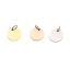 Immagine di 304 Acciaio Inossidabile Charms Tondo Multicolore Modifiche in bianco di timbratura Un Lato 18mm x 12mm , 1 Pz